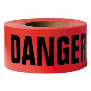 Danger tape, red and black