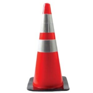 28" Orange Safety Cone w/ Reflective Collar