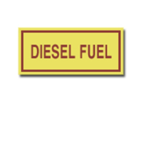 Yellow and red Diesel Fuel Sticker 25/Pack