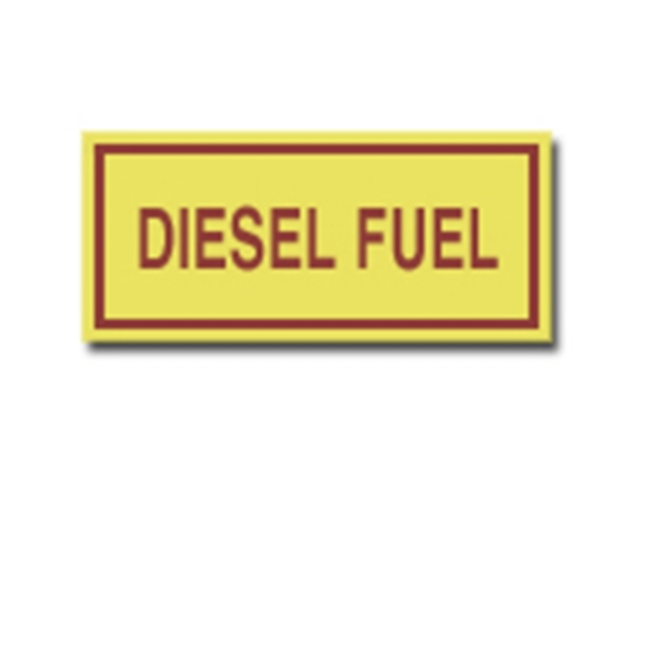 Yellow and red Diesel Fuel Sticker 25/Pack