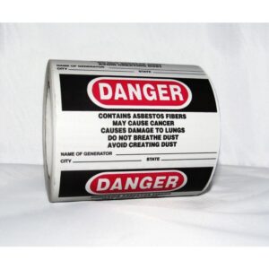 Danger: Asbestos Generator Label roll