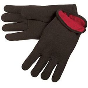 Red Fleece Lined Jersey Gloves