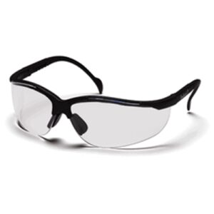 Venture II Black Frame Clear Lens Safety Glasses