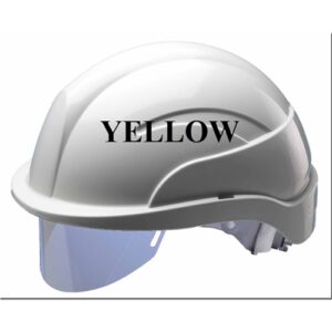 S10 Yellow Hard Hat w/ Retractable Visor