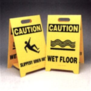 Yellow Fold Up Plastic Wet Floor Sign