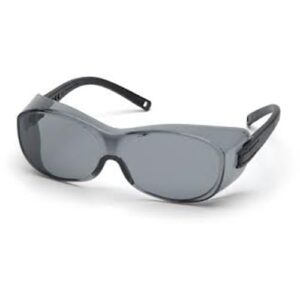 OTS Black Frame Gray Lens Safety Glasses